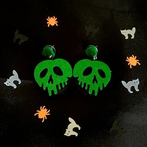 Green Poison Apple Earrings